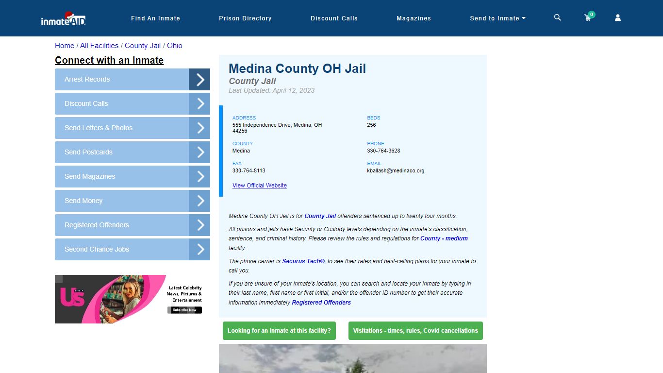 Medina County OH Jail - Inmate Locator - Medina, OH